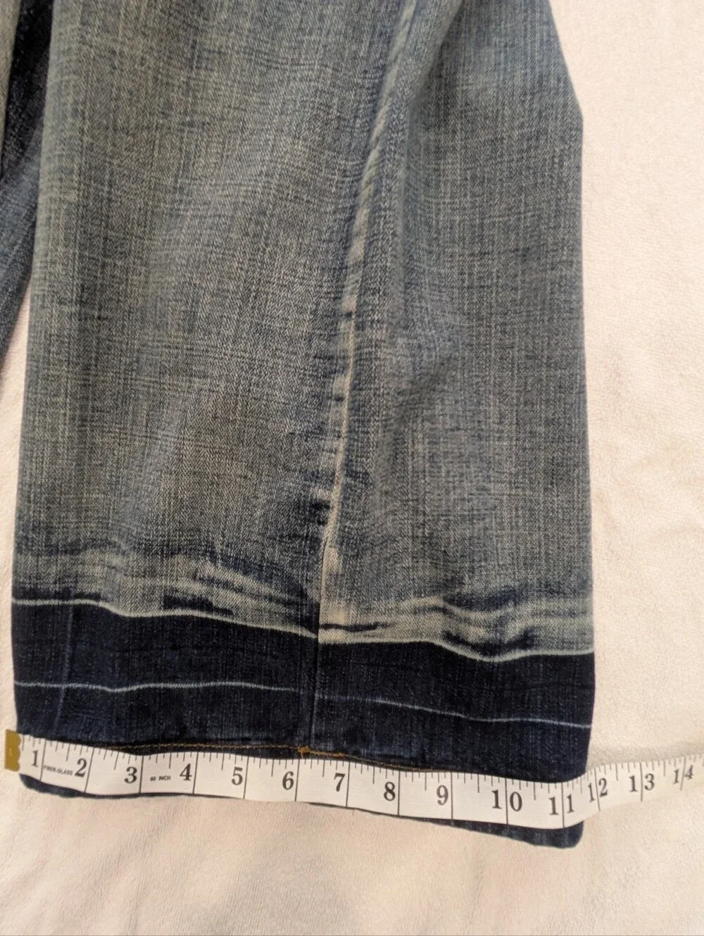 DTEK JEANS Men's Baggy Denim Jorts Size 38 Dark Blue Wash Distressed Gothi